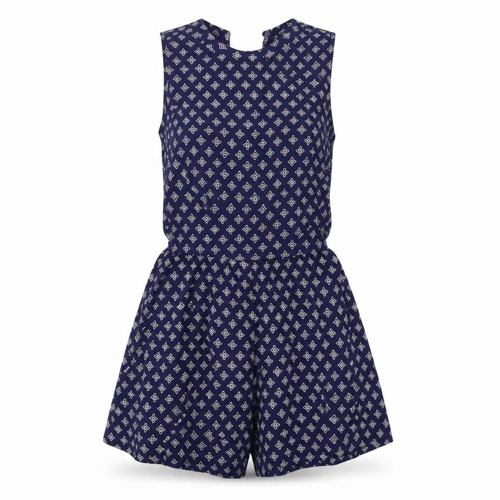 Womens UK Size 6 H&M One-Piece Blue Playsuit