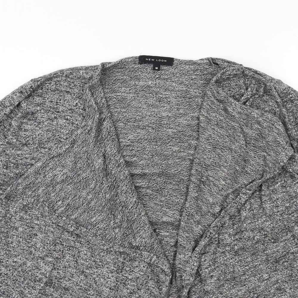 Womens UK Size 10 New Look Grey Cardigan Jumper
