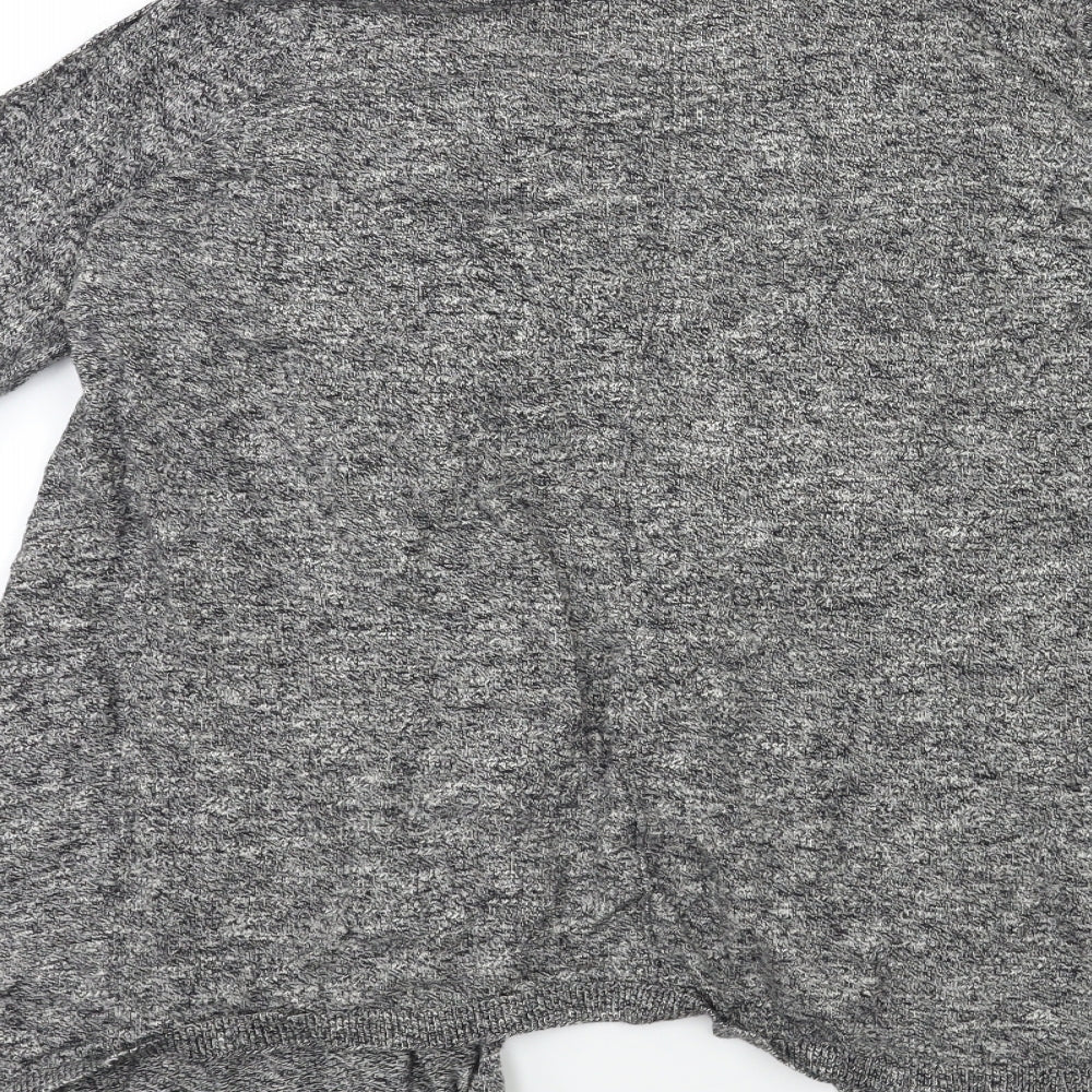 Womens UK Size 10 New Look Grey Cardigan Jumper