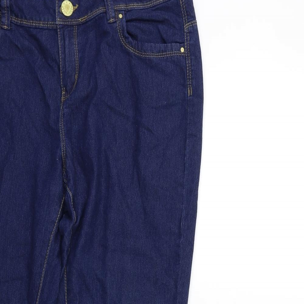 Denim & Co. Womens Blue  Denim Skinny Jeans Size 10 L25 in