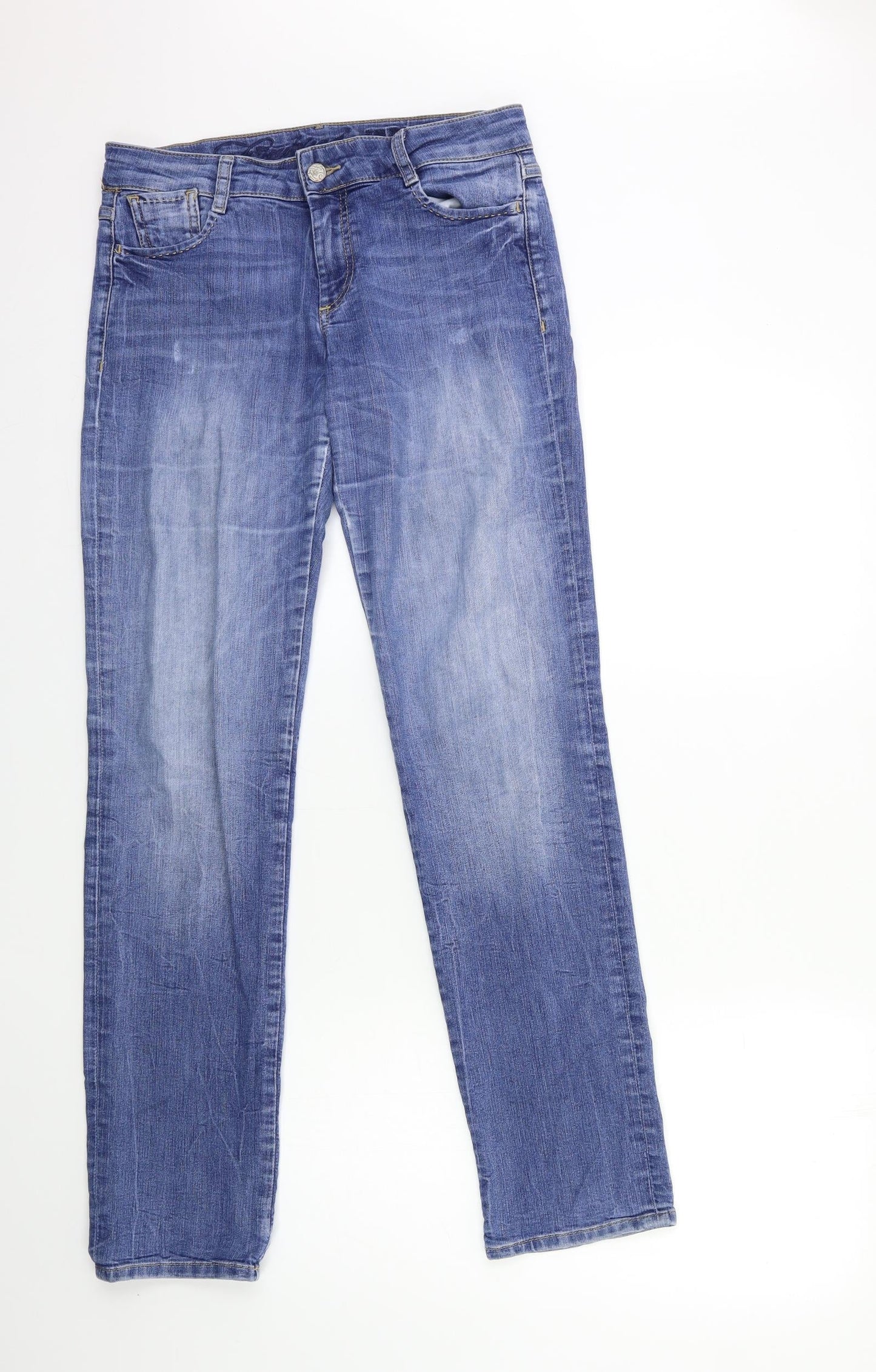 Womens UK Size 30 in Preworn Regular Fit Straight Blue Jeans