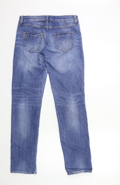 Womens UK Size 30 in Preworn Regular Fit Straight Blue Jeans
