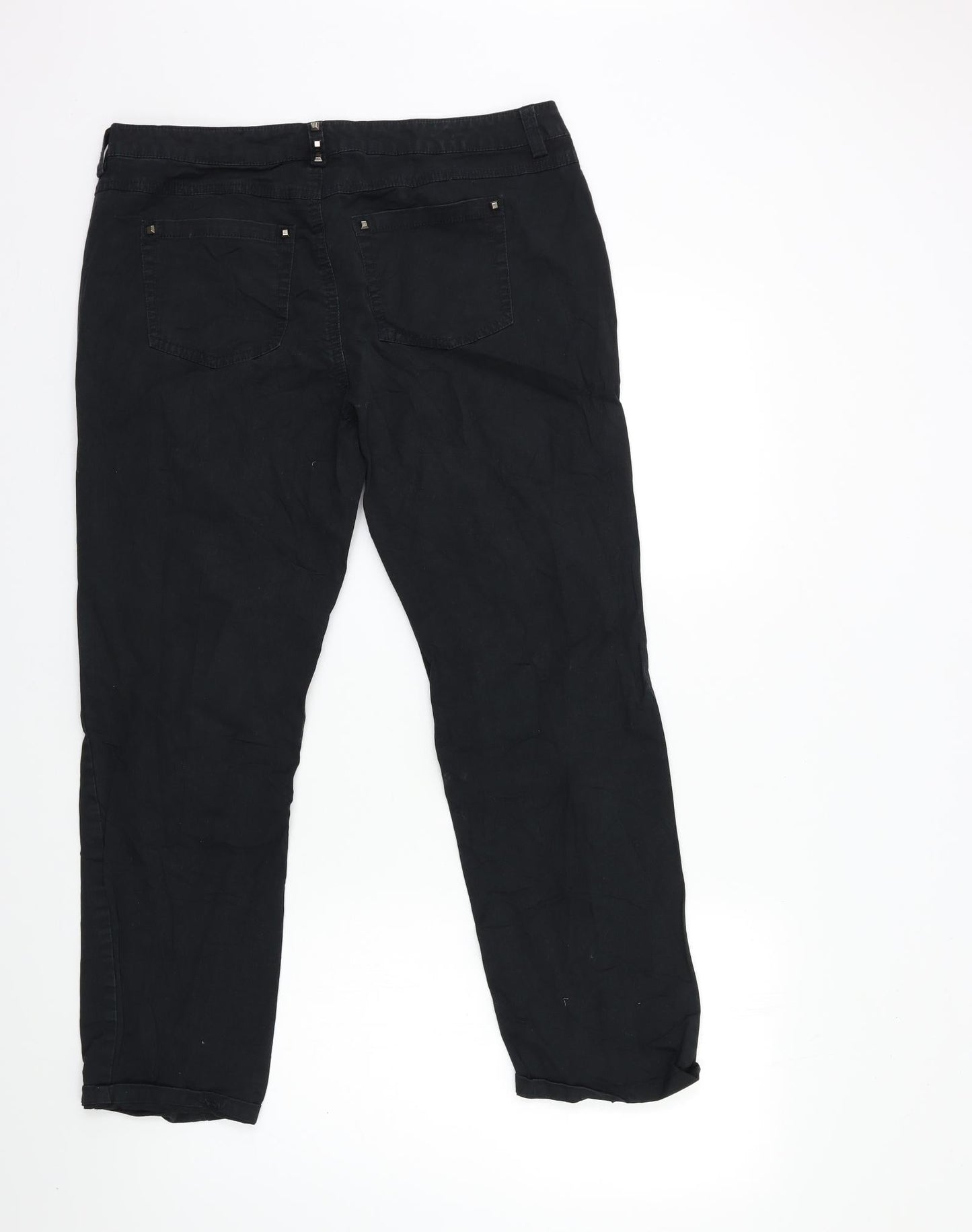 Womens UK Size 34 in Street One Regular Fit Straight Black Jeans