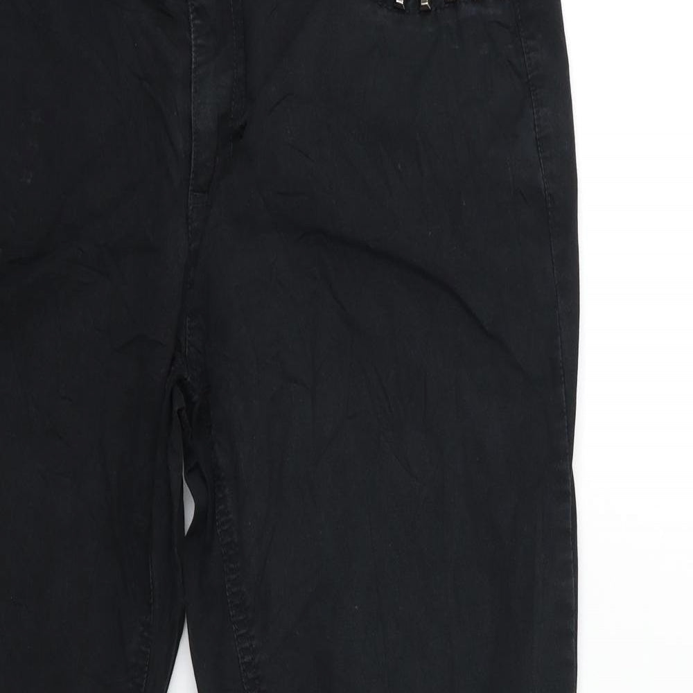 Womens UK Size 34 in Street One Regular Fit Straight Black Jeans