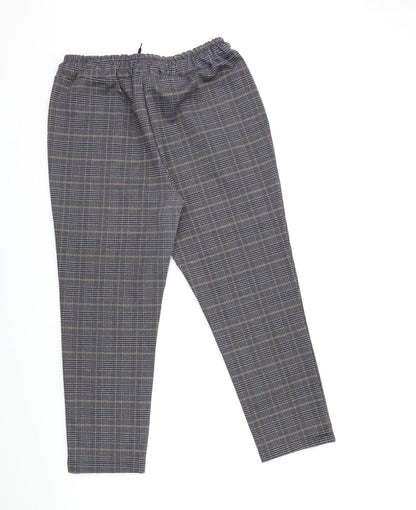 ROMWE Womens Blue Check  Trousers  Size XL L27 in