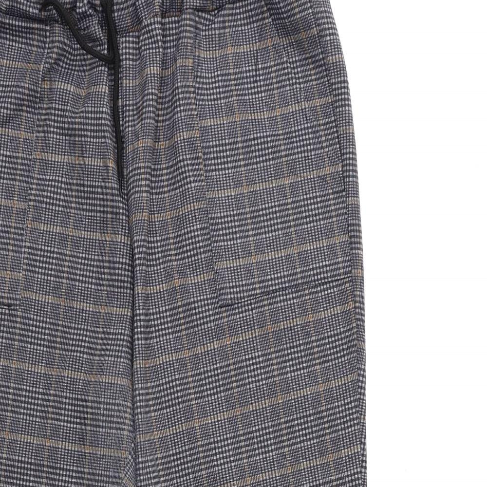 ROMWE Womens Blue Check  Trousers  Size XL L27 in