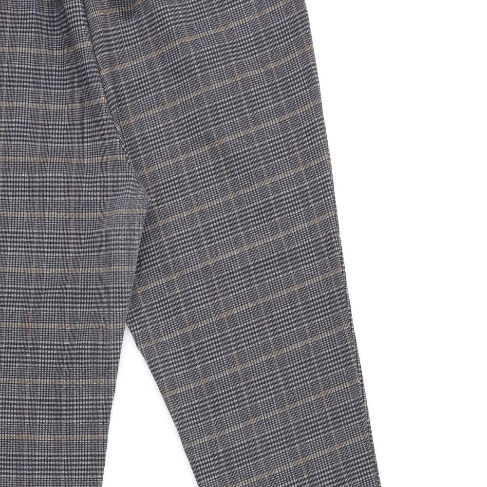 ROMWE Womens Blue Check  Trousers  Size XL L27 in