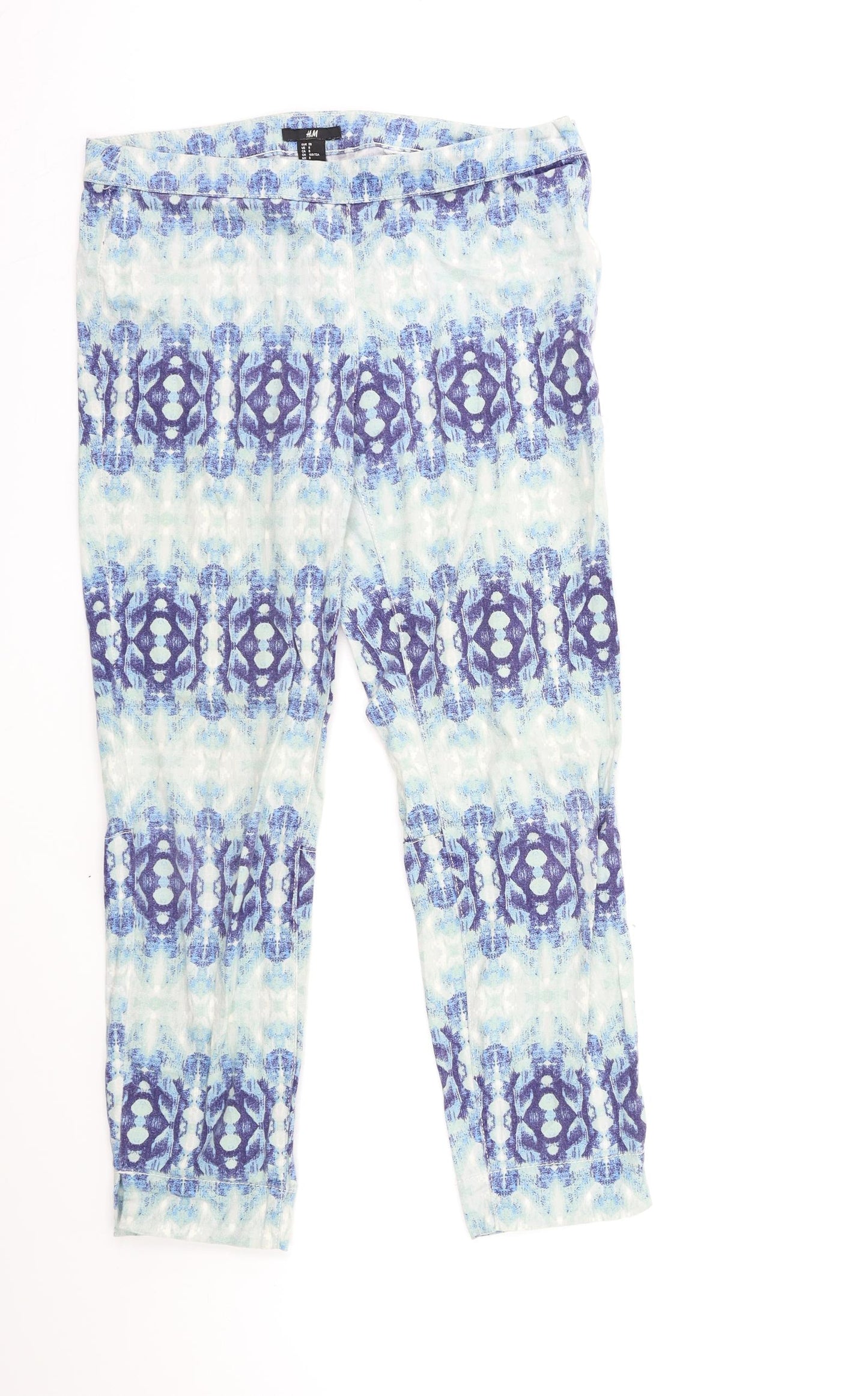 Womens UK Size 10 H&M Regular Fit  Blue Trousers