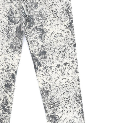 Preworn Womens Beige Floral  Trousers  Size 26 in L29 in