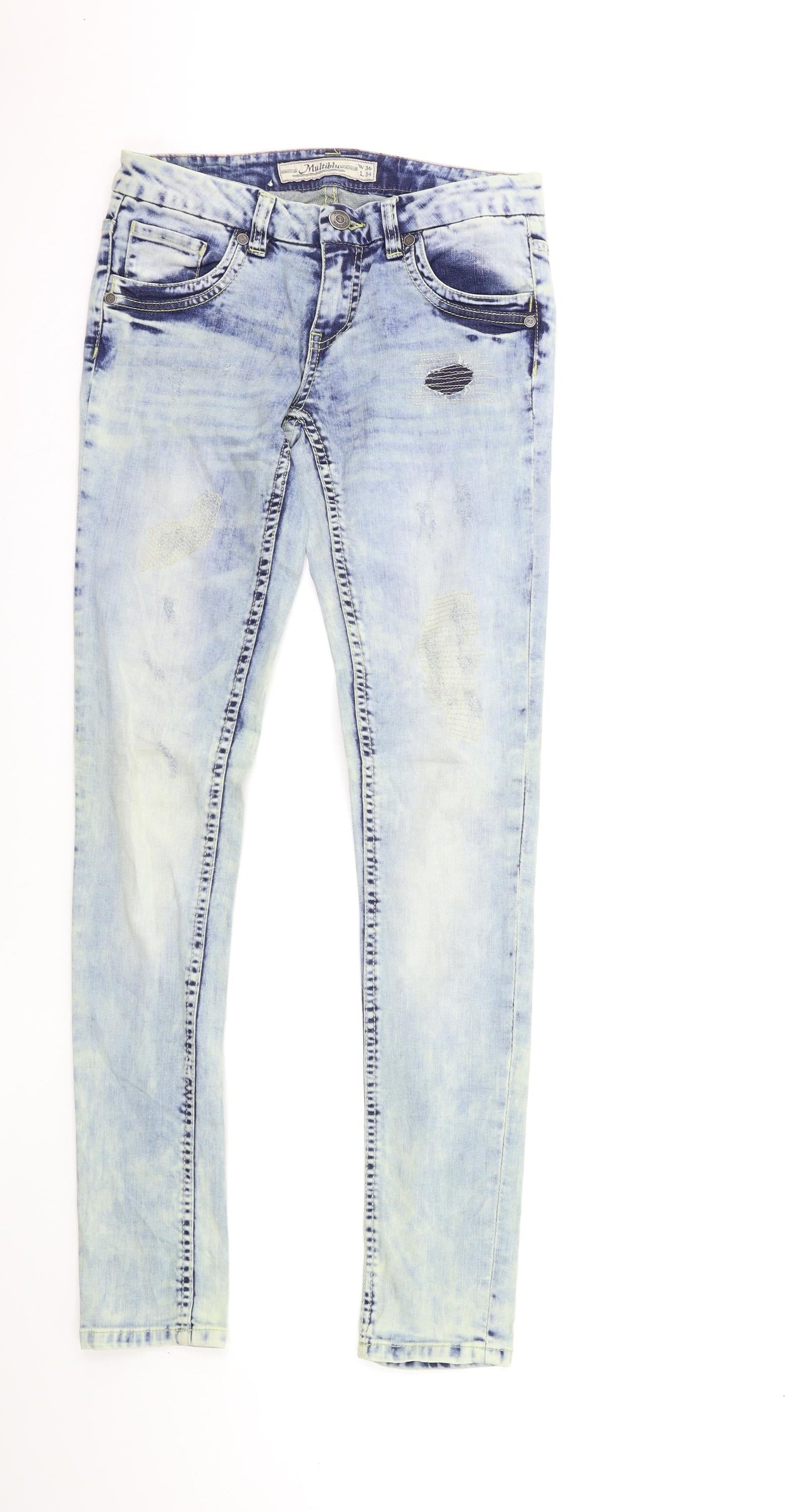 Womens UK Size 36 in Multiblu Regular Fit Skinny Blue Jeans