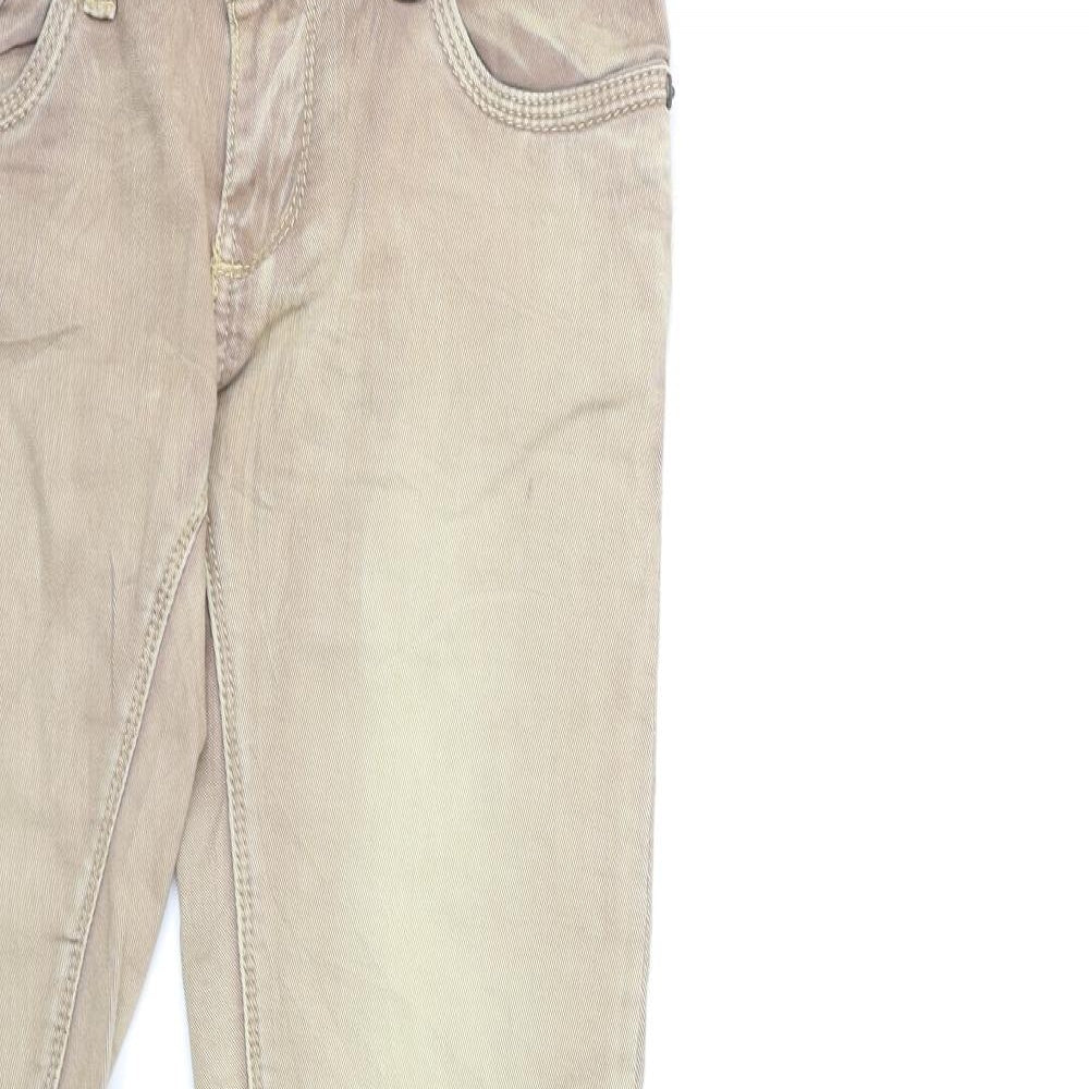 Womens UK Size M Preworn Regular Fit Skinny Beige Jeans