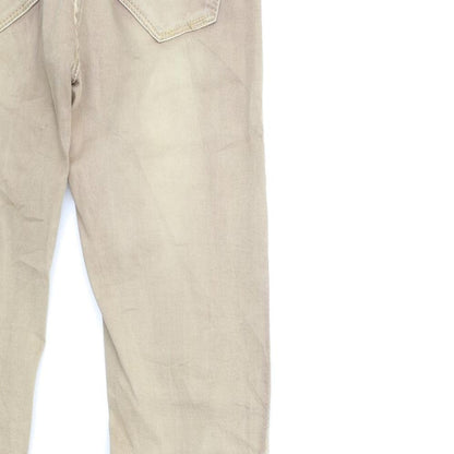 Womens UK Size M Preworn Regular Fit Skinny Beige Jeans