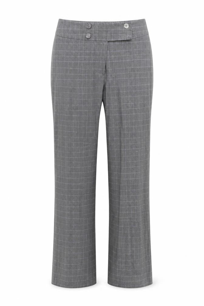 Country Casuals Womens Grey Check Trousers Size 10 L30 in