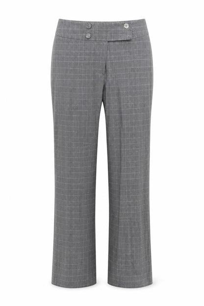 Country Casuals Womens Grey Check Trousers Size 10 L30 in