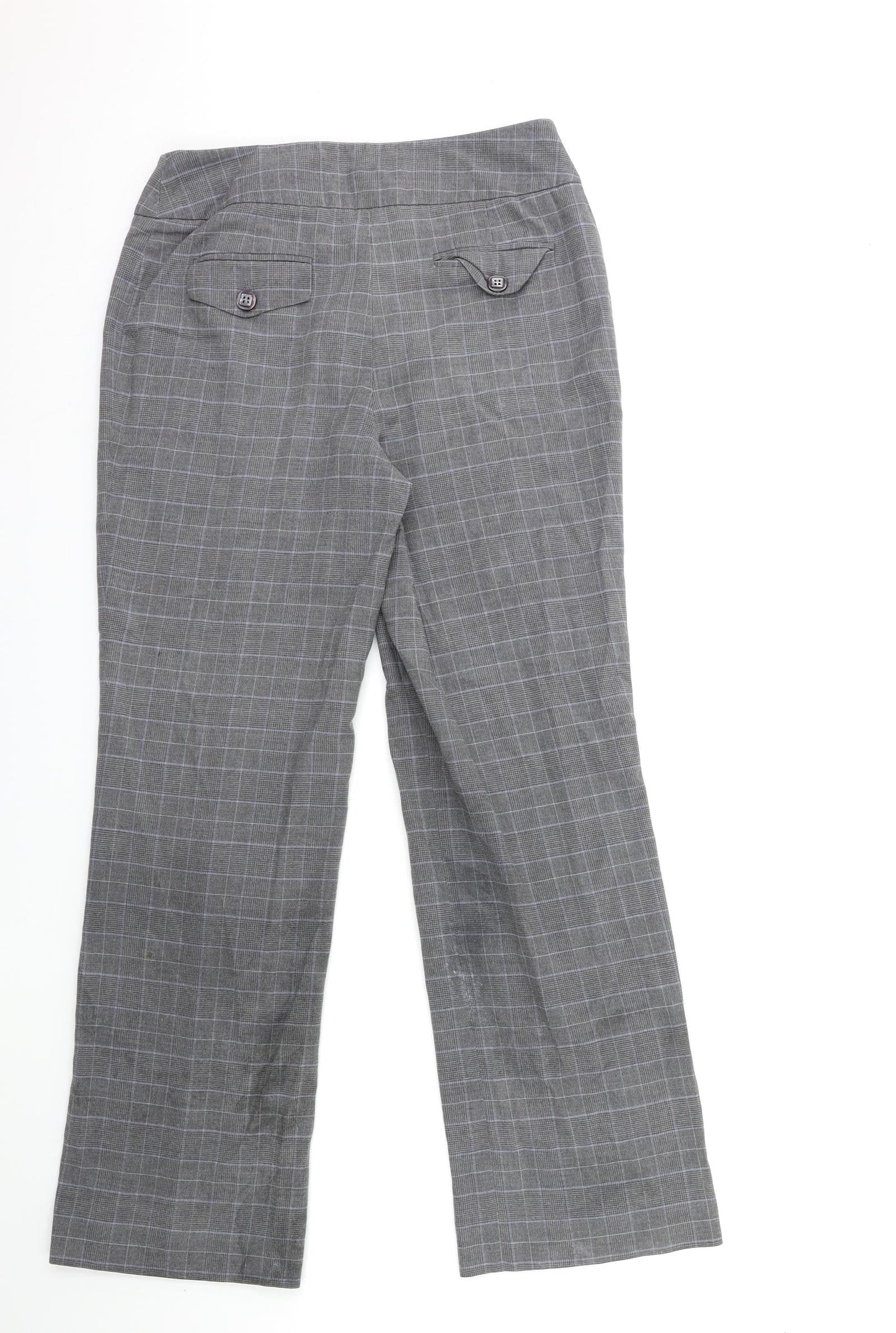 cc Womens Grey Check  Trousers  Size 10 L30 in