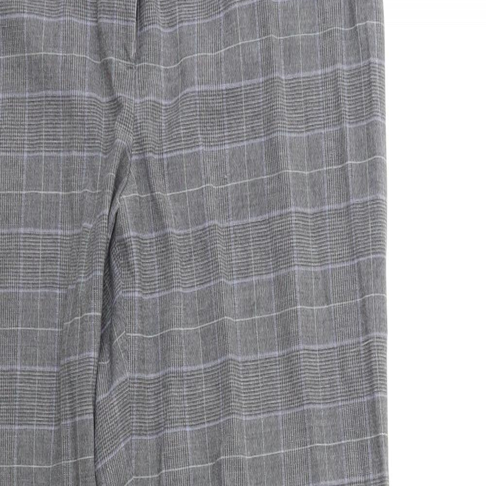cc Womens Grey Check  Trousers  Size 10 L30 in