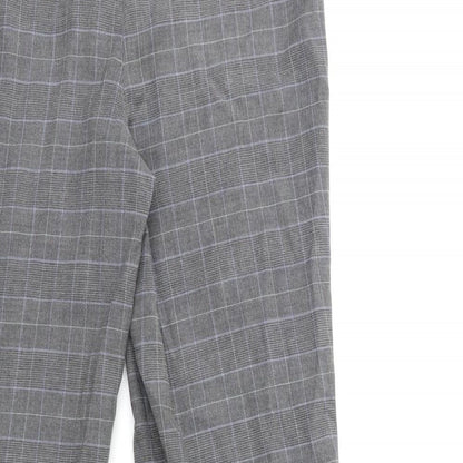 cc Womens Grey Check  Trousers  Size 10 L30 in