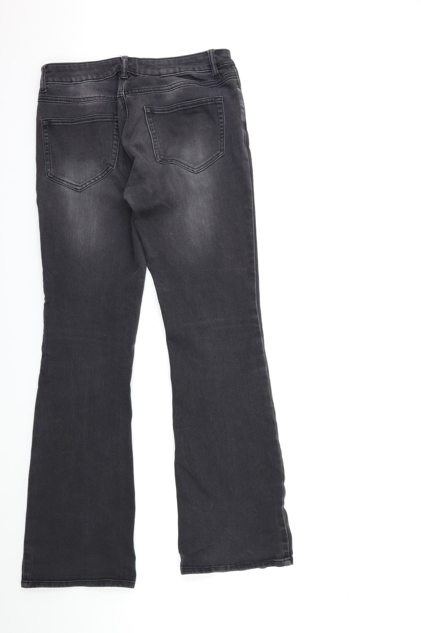 Womens UK Size 28 in villa Regular Fit Flared Grey Jeans