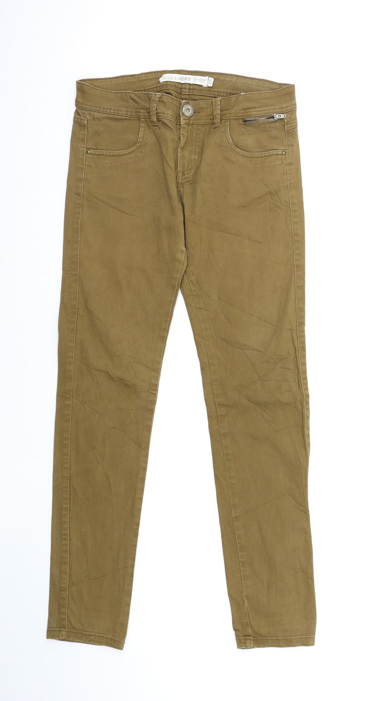 Womens UK Size 28 in Preworn Regular Fit Skinny Brown Jeans