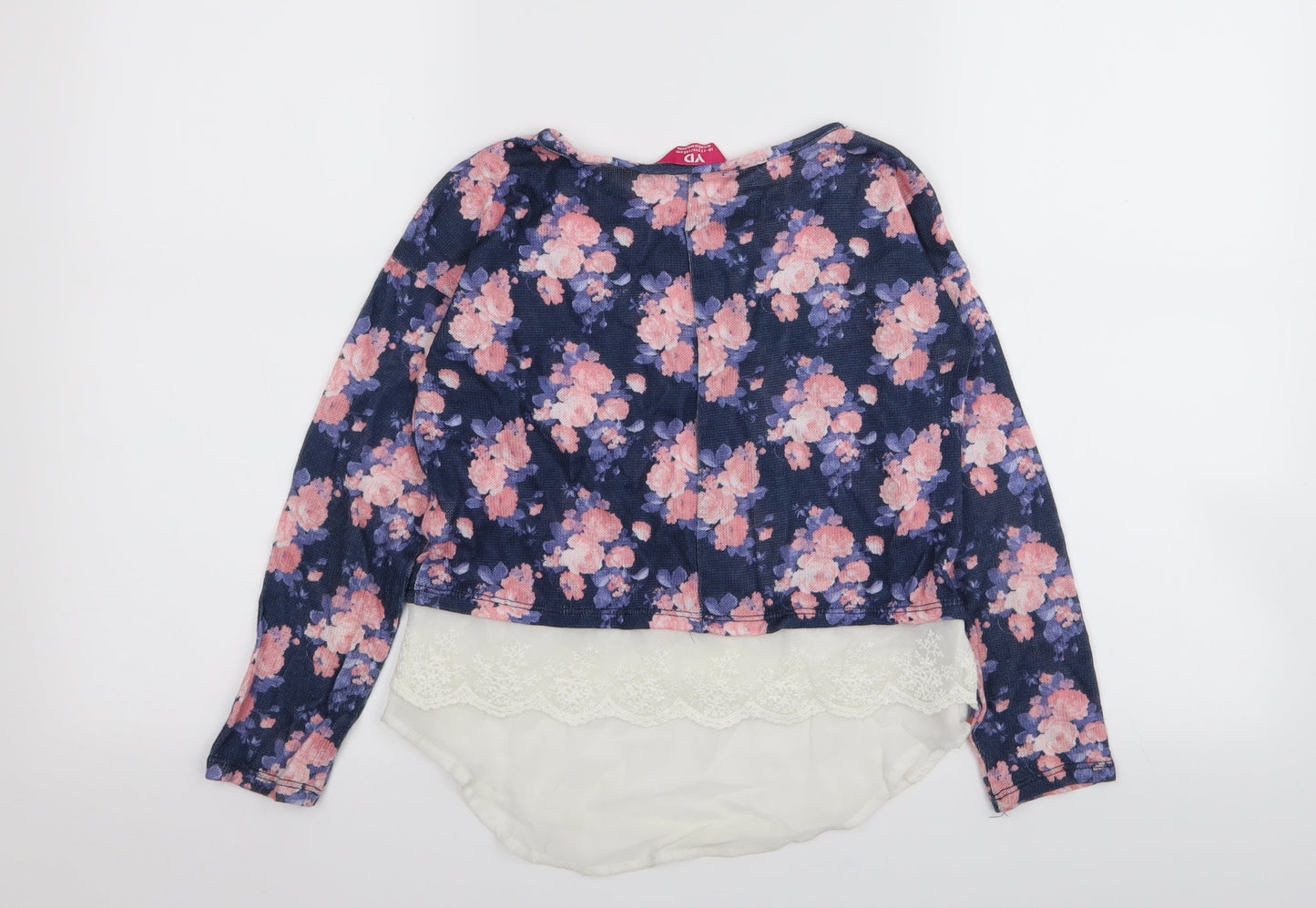 YD Girls Multicoloured Floral  Basic T-Shirt Size 10-11 Years