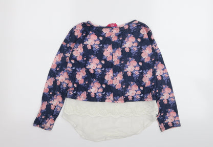 YD Girls Multicoloured Floral  Basic T-Shirt Size 10-11 Years