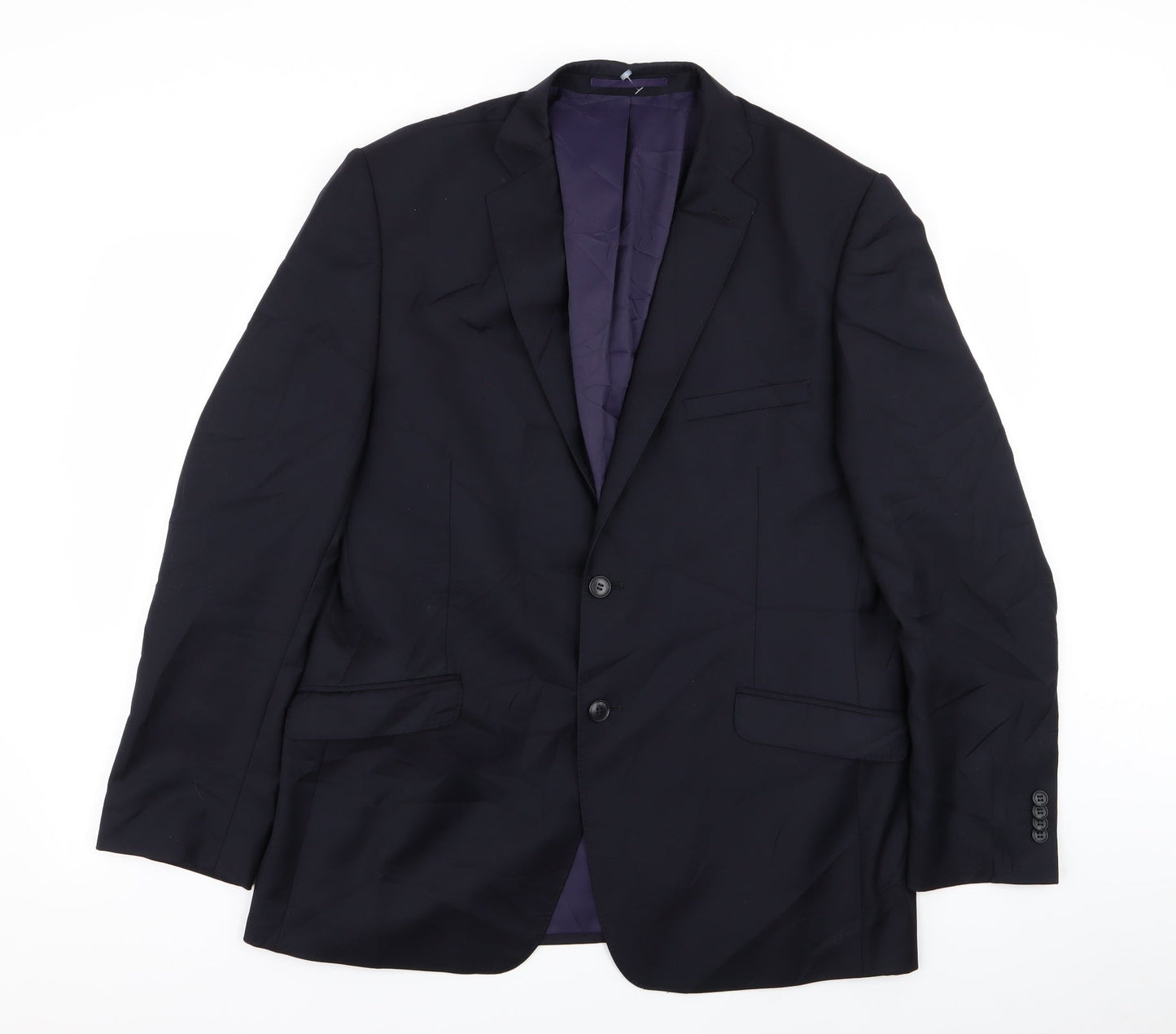 Mens UK Size 38 Daniel Hetcher Regular Blue Suit Jacket