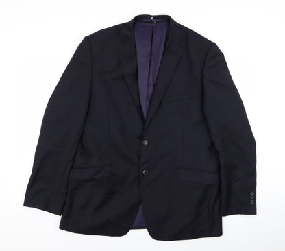 Mens UK Size 38 Daniel Hetcher Regular Blue Suit Jacket