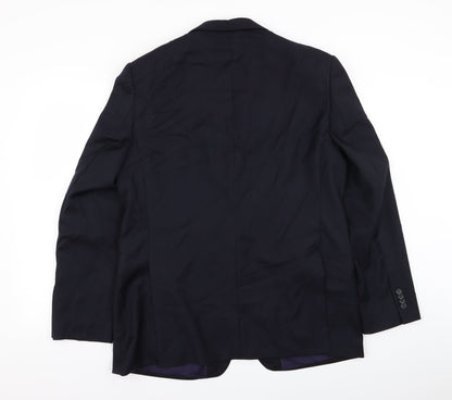 Mens UK Size 38 Daniel Hetcher Regular Blue Suit Jacket