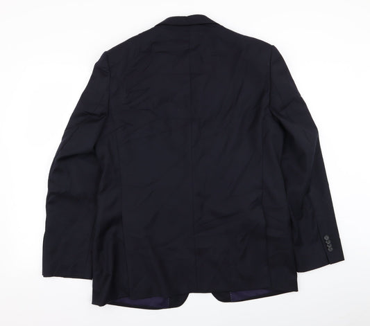 Mens UK Size 38 Daniel Hetcher Regular Blue Suit Jacket