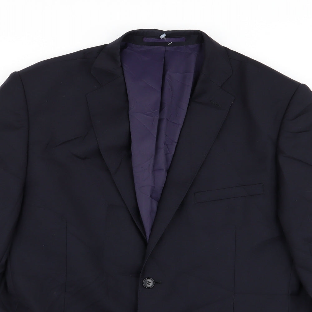 Mens UK Size 38 Daniel Hetcher Regular Blue Suit Jacket