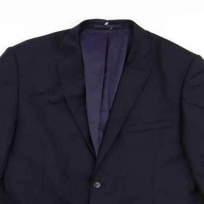 Mens UK Size 38 Daniel Hetcher Regular Blue Suit Jacket