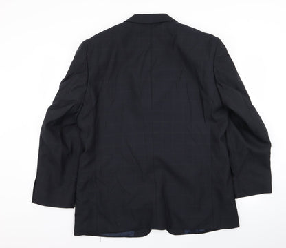 brook tavern Mens Blue Check  Jacket Blazer Size 42