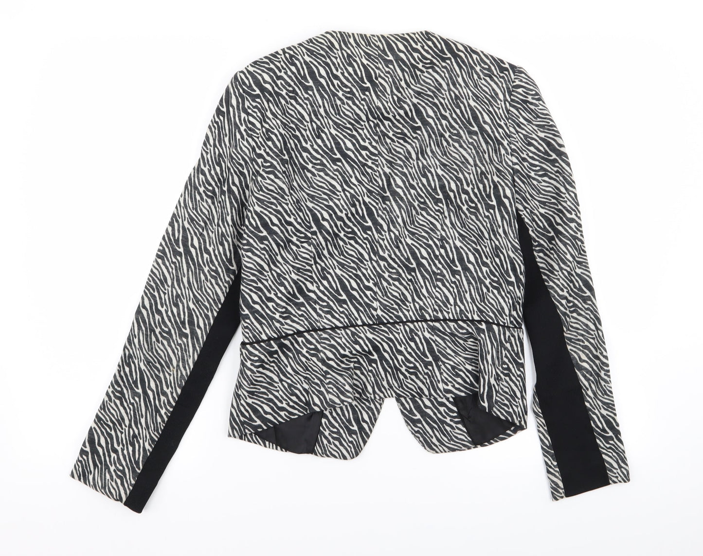 H&M Womens Multicoloured Animal Print  Jacket Blazer Size 8