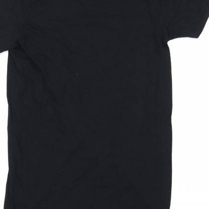 Womens UK Size S Gildan Black Basic T-Shirt