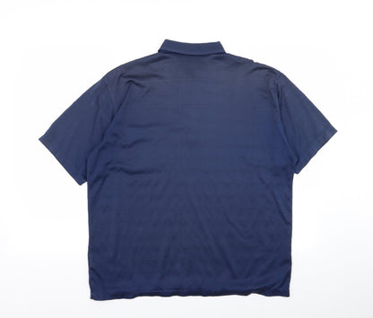 canda Mens Blue Striped   Polo Size S