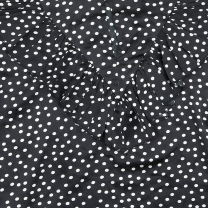 I SAW IT FIRST Womens Black Polka Dot  Basic Blouse Size 14