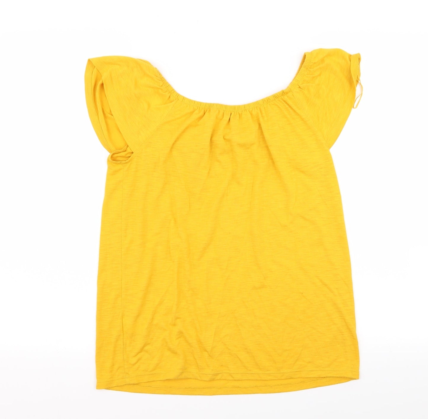 Papaya Womens Yellow   Basic T-Shirt Size 10