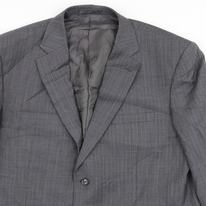 Mens UK Size 46 Brook Taverner Regular Grey Suit Jacket