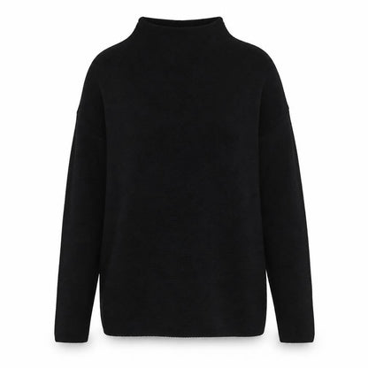 Front view of In the Style women’s black rayon jumper, size M
