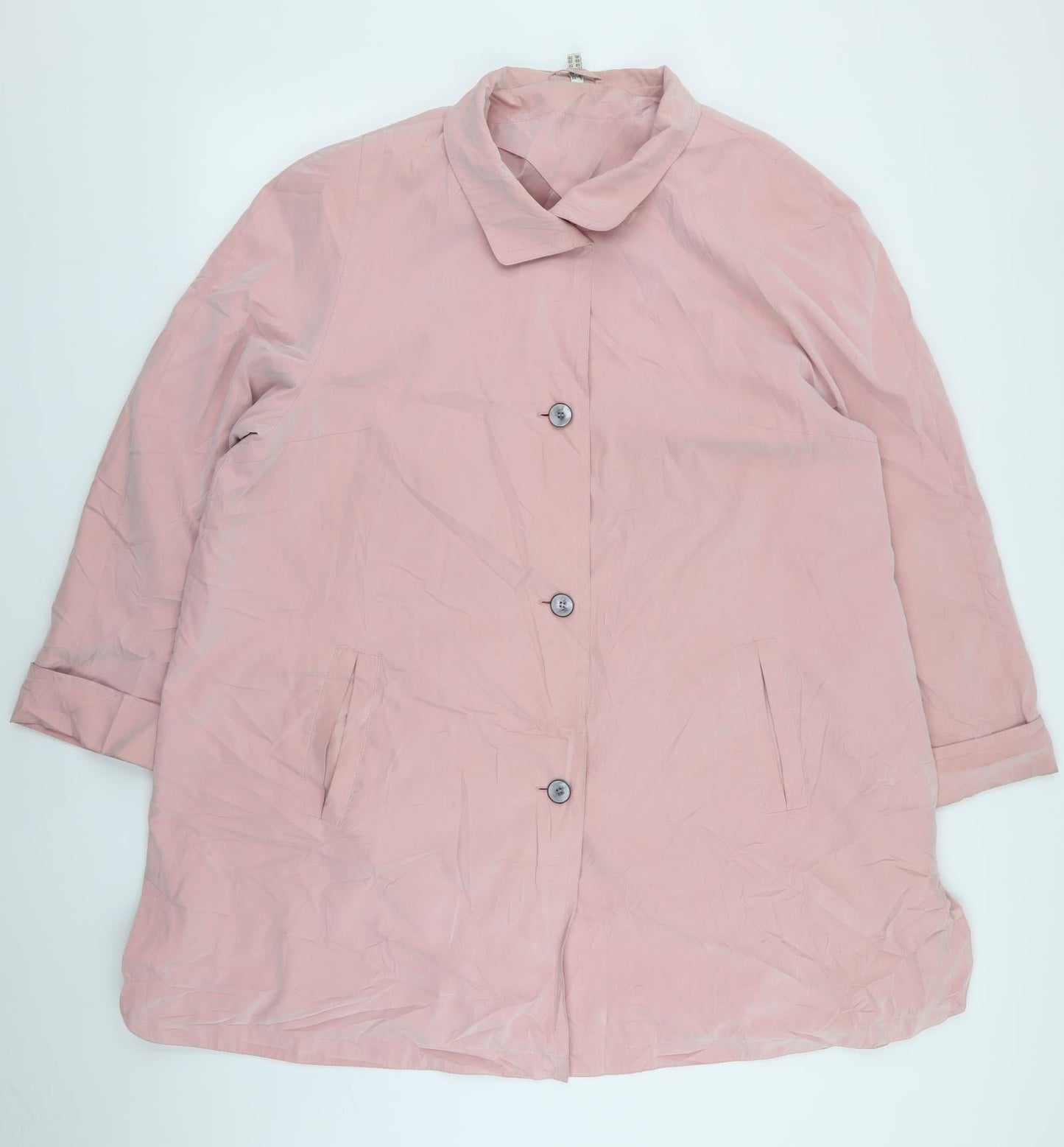 Womens UK Size 3XL Preworn Pink Overcoat
