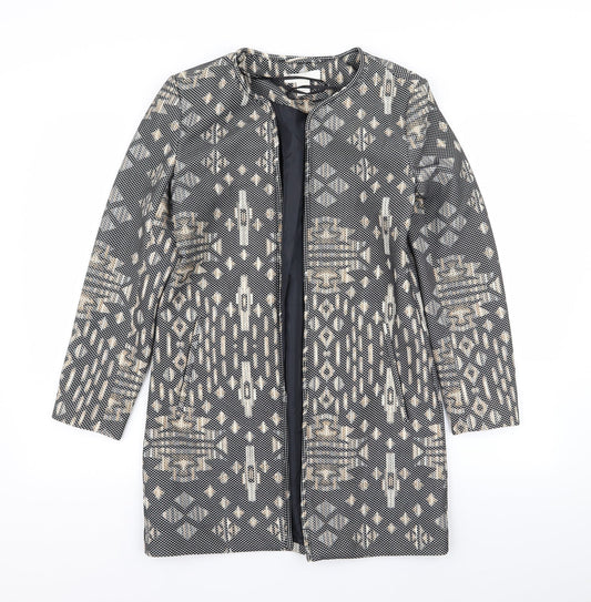 H&M Womens Multicoloured Geometric  Jacket Blazer Size 6