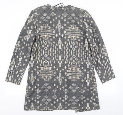 H&M Womens Multicoloured Geometric  Jacket Blazer Size 6
