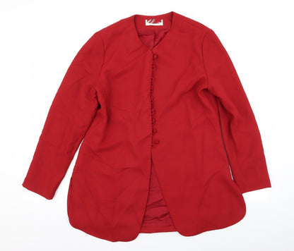 Womens UK Size 12 Preworn Regular Red Blazer