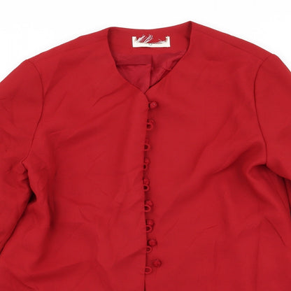 Womens UK Size 12 Preworn Regular Red Blazer