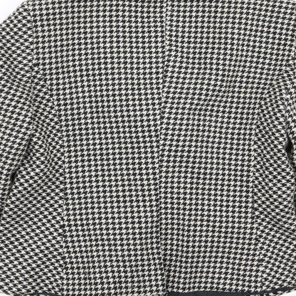 yera Womens Multicoloured Houndstooth  Jacket Blazer Size 12