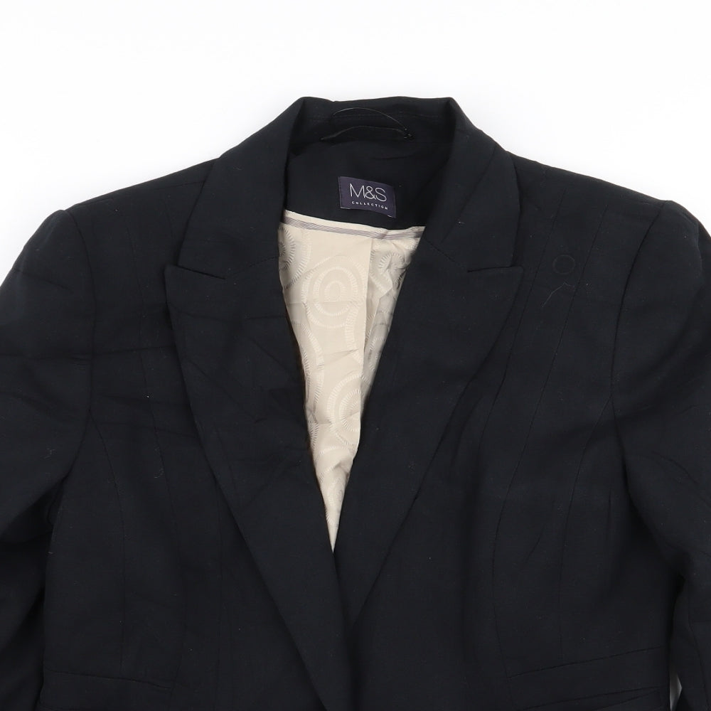M&s Womens Black   Jacket Blazer Size 10