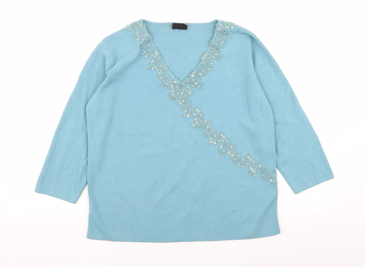 Avant Garde Womens Blue   Pullover Jumper Size M