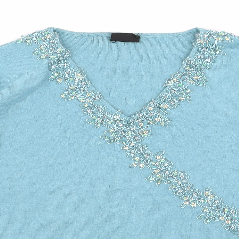 Avant Garde Womens Blue   Pullover Jumper Size M