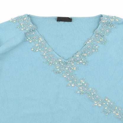 Avant Garde Womens Blue   Pullover Jumper Size M