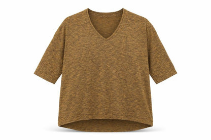 Womens UK Size S New Look Brown Basic T-Shirt